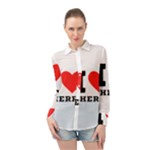 I love cherry Long Sleeve Chiffon Shirt