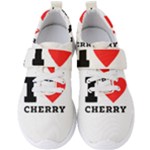 I love cherry Men s Velcro Strap Shoes