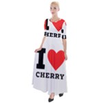 I love cherry Half Sleeves Maxi Dress