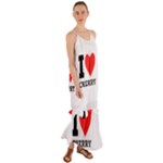 I love cherry Cami Maxi Ruffle Chiffon Dress