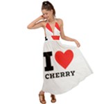 I love cherry Backless Maxi Beach Dress