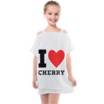 I love cherry Kids  One Piece Chiffon Dress