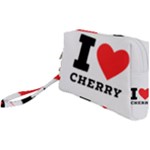 I love cherry Wristlet Pouch Bag (Small)