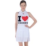 I love cherry Women s Sleeveless Polo Tee