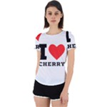 I love cherry Back Cut Out Sport Tee