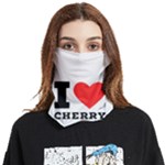 I love cherry Face Covering Bandana (Two Sides)