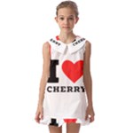 I love cherry Kids  Pilgrim Collar Ruffle Hem Dress