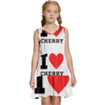 I love cherry Kids  Sleeveless Tiered Mini Dress