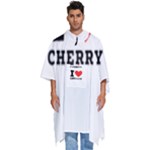 I love cherry Men s Hooded Rain Ponchos