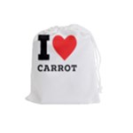 I love carrots  Drawstring Pouch (Large)