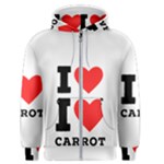 I love carrots  Men s Zipper Hoodie