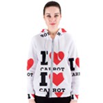 I love carrots  Women s Zipper Hoodie