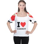 I love carrots  Cutout Shoulder Tee