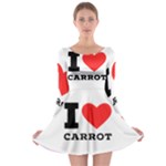 I love carrots  Long Sleeve Skater Dress