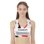 I love carrots  Sports Bra with Border