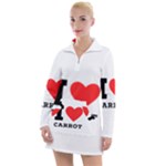 I love carrots  Women s Long Sleeve Casual Dress