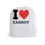 I love carrots  Drawstring Pouch (XL)