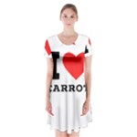 I love carrots  Short Sleeve V-neck Flare Dress