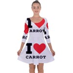 I love carrots  Quarter Sleeve Skater Dress