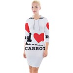 I love carrots  Quarter Sleeve Hood Bodycon Dress