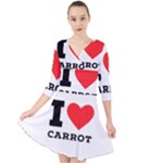 I love carrots  Quarter Sleeve Front Wrap Dress