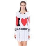 I love carrots  Long Sleeve V-neck Flare Dress