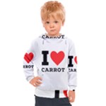 I love carrots  Kids  Hooded Pullover