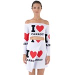 I love carrots  Off Shoulder Top with Skirt Set