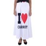 I love carrots  Flared Maxi Skirt