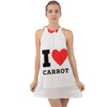 I love carrots  Halter Tie Back Chiffon Dress