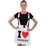 I love carrots  Velvet Suspender Skater Skirt