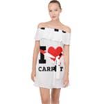 I love carrots  Off Shoulder Chiffon Dress