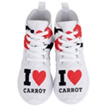 I love carrots  Women s Lightweight High Top Sneakers