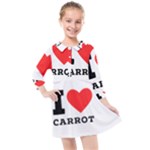 I love carrots  Kids  Quarter Sleeve Shirt Dress