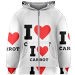 I love carrots  Kids  Zipper Hoodie Without Drawstring