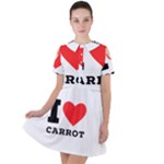 I love carrots  Short Sleeve Shoulder Cut Out Dress 