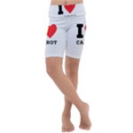 I love carrots  Kids  Lightweight Velour Cropped Yoga Leggings