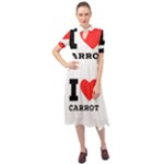 I love carrots  Keyhole Neckline Chiffon Dress