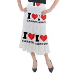 I love carrots  Midi Mermaid Skirt