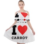 I love carrots  Cut Out Shoulders Chiffon Dress