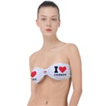 I love carrots  Classic Bandeau Bikini Top 