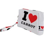 I love carrots  Wristlet Pouch Bag (Small)