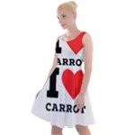 I love carrots  Knee Length Skater Dress