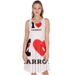 I love carrots  Knee Length Skater Dress With Pockets