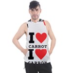 I love carrots  Men s Sleeveless Hoodie