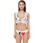 I love carrots  Low Cut Ruffle Edge Bikini Set