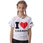 I love carrots  Kids  Cut Out Flutter Sleeves