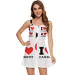 I love carrots  Ruffle Edge Bra Cup Chiffon Mini Dress