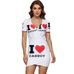 I love carrots  Low Cut Cap Sleeve Mini Dress