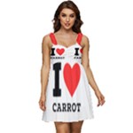 I love carrots  Ruffle Strap Babydoll Chiffon Dress